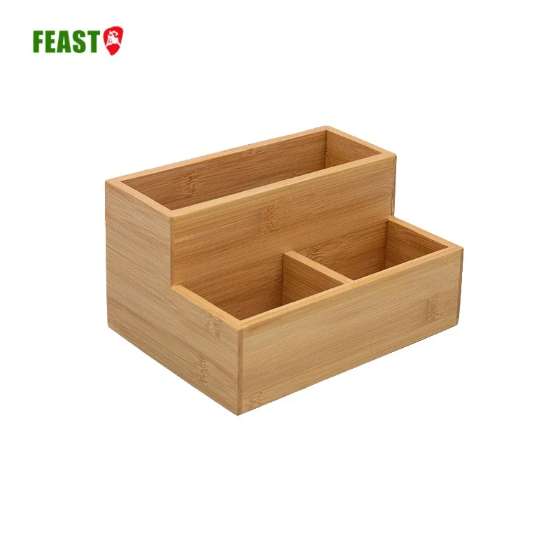 Bamboo Wooden Storage Box  Household Office Desktop Organizer File Organizer with Pen Holder bamboo box