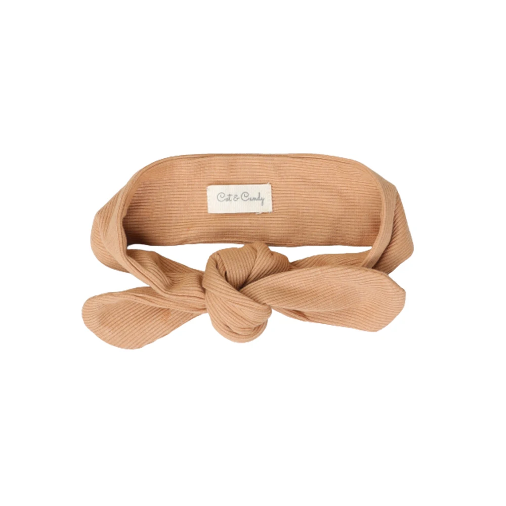 Factory Wholesale Striped Knitted New Born Baby Girls Elastic Hair Band Cotton Headbands Solid Color Hair Accessories