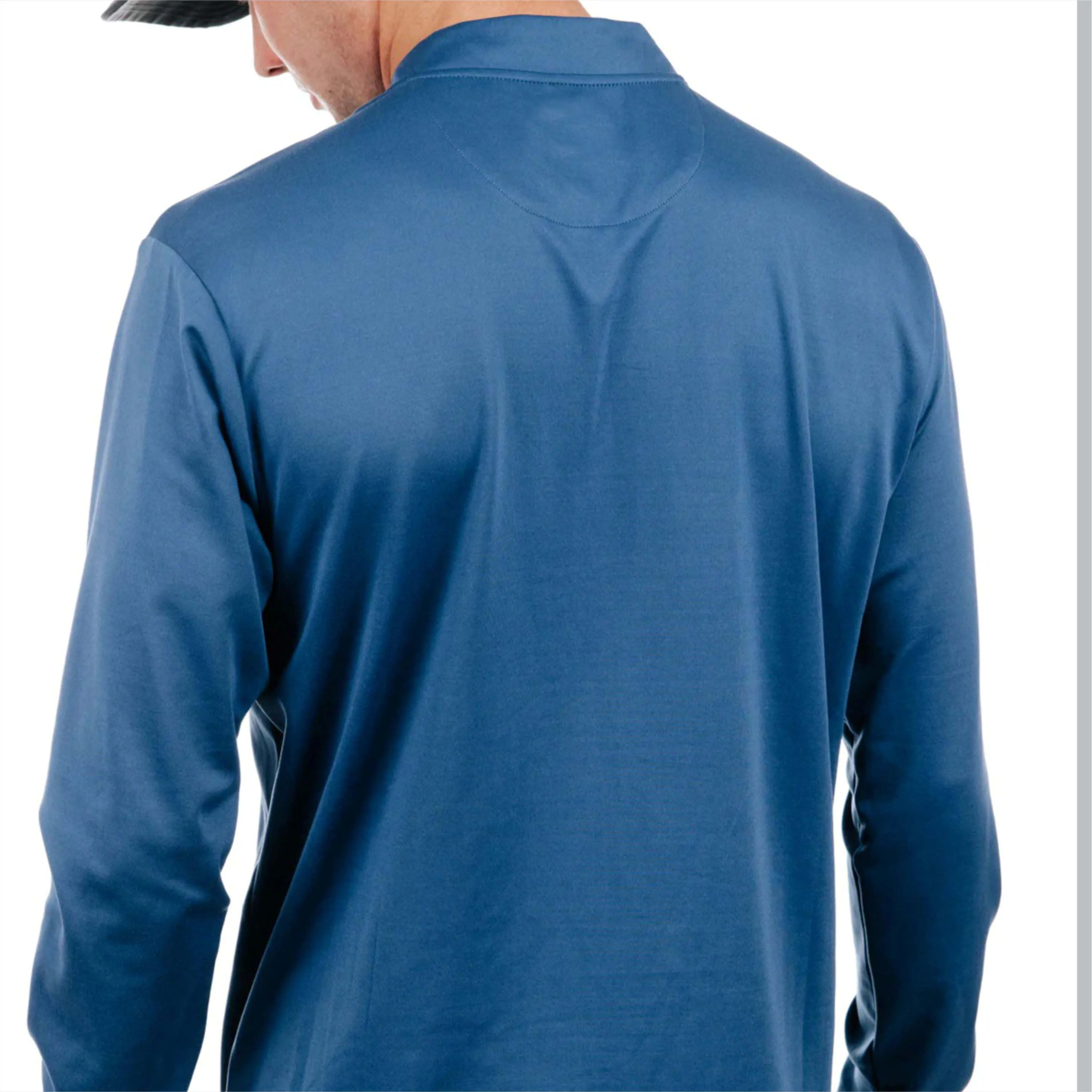 Wholesale Custom Logo Men Active Quick Dry Fitness 1/4 Zipper T Shirts Athletic Workout Outdoor Fishing Long Sleeves T-shirt