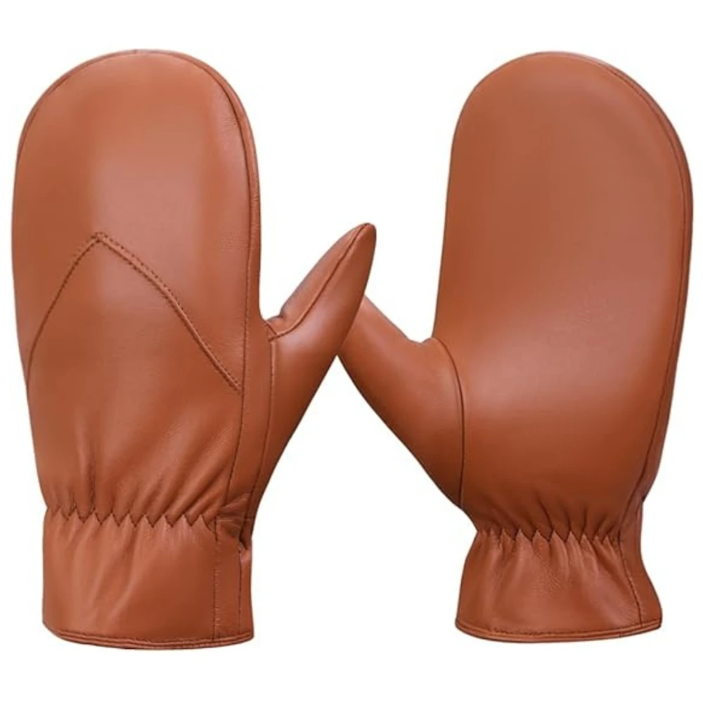 Best Price New Design Leather Gloves Warm Fur Full Finger Mittens Comfortable Touch Screen Winter Gloves by Maximize Wear