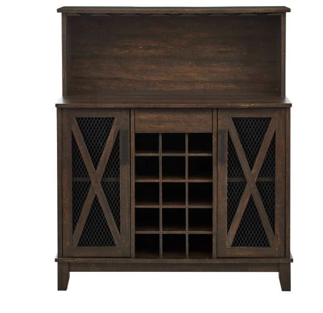 New Modern Classic Design Home Source Mahogany Bar Coffee Station Microwave Cabinet Wine Bar Cabinet