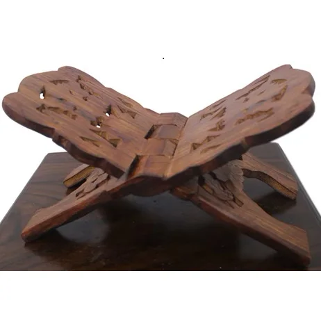 Muslim Eid Ramadan Islam Religion Gift Wooden Book Stand Vintage Holy Book Stand Holder Display Rack Home Decorations From India