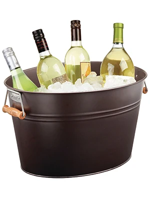Ice Bucket METAL  ROUND REQTANGLE OVELE SHAPE Beverage Tubs Large Ice Bucket Drink Buckets for Parties Weddings 12L