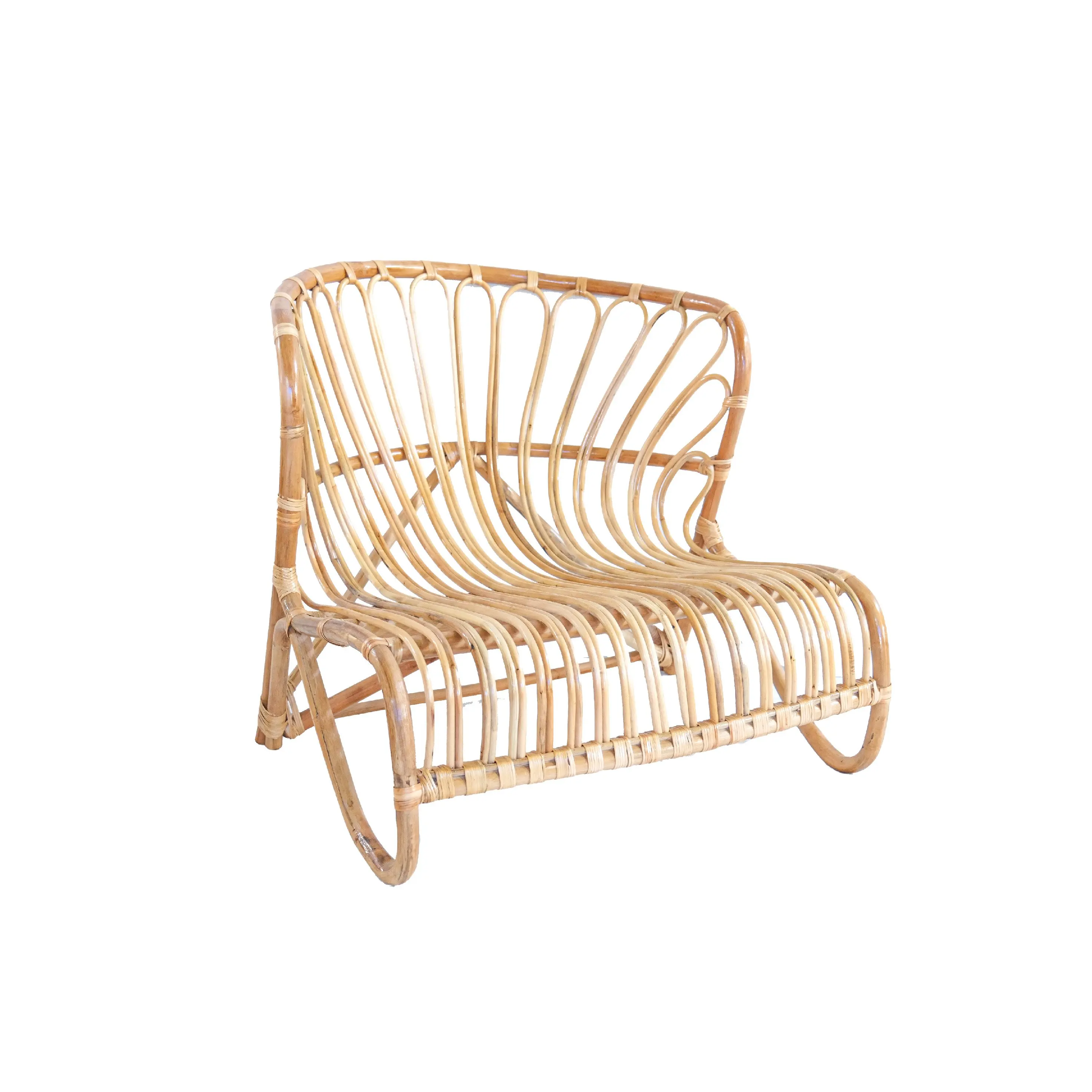 Оптовая продажа высокое качество простой маленький домашний ретро-прямоугольный кофейный стул из ротанга сделанный Вьетнама