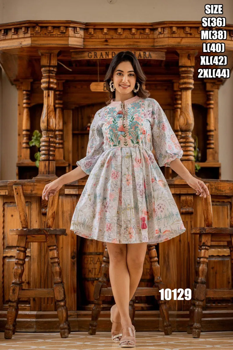 New Summer Style Unic And High Quality Cotton Embroidered, Printed Tunic Tops For Women| Clothes Wholesale Suppliers From India