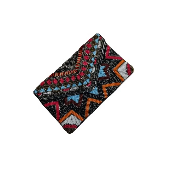 High Quality Glass Beads Embroidered Clutch Evening Bag Messenger Handbags Bags Supplier Evening Bridal Envelope Clutch