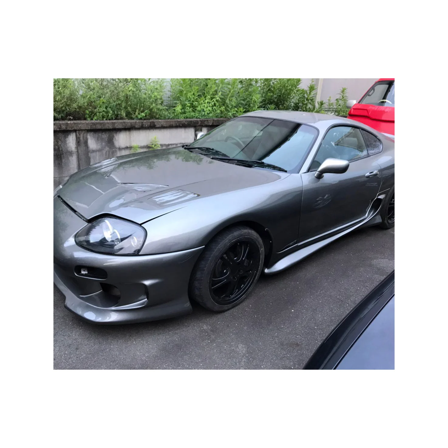 For Toyota supra Mk4 Carbon Fiber Aero Full Kit Front Bumper Lip Side Skirts Diffuser Spoiler Wing Splitter Bodykit