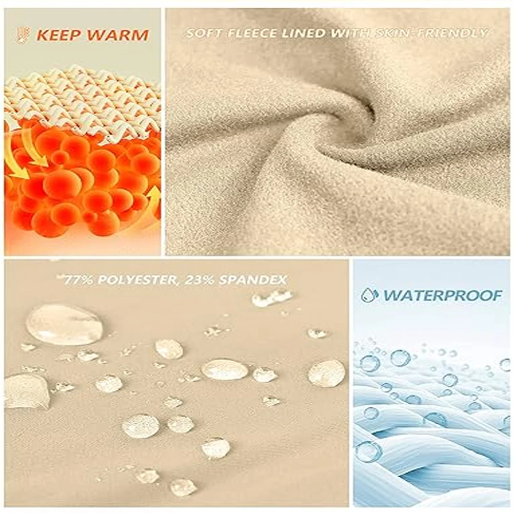 Workout Jogger Sweatpants for Men with Zipper Pocket and Drawstring Warm Pants