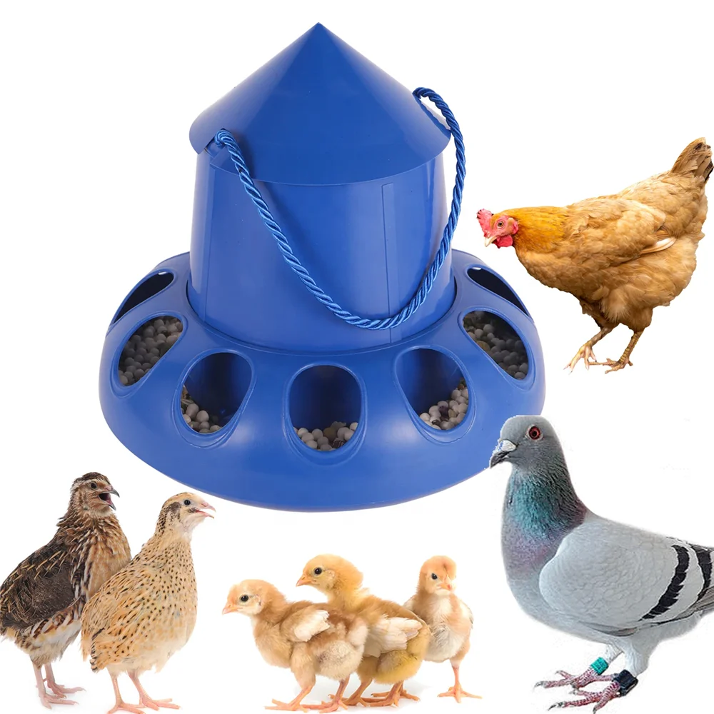 Plastic Poultry Farming Feeders Pigeon Quail Hen Budgie Food Dispenser Automatic Chicken Feeder