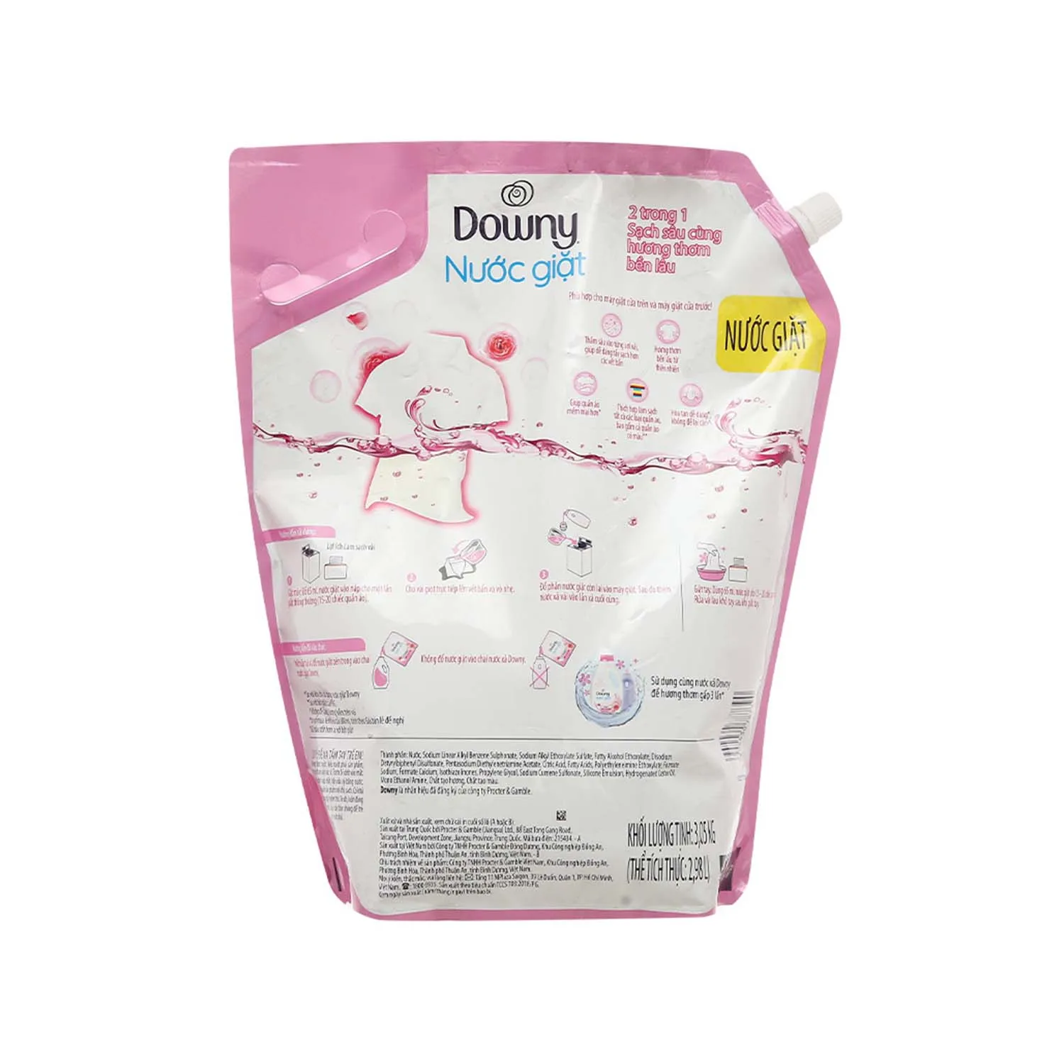 Laundry Cleaning Supplies - Dow-ny Scented Floral detergent liquid (pouch) 3.05kg  -Laundry liquid detergent for washing clothes