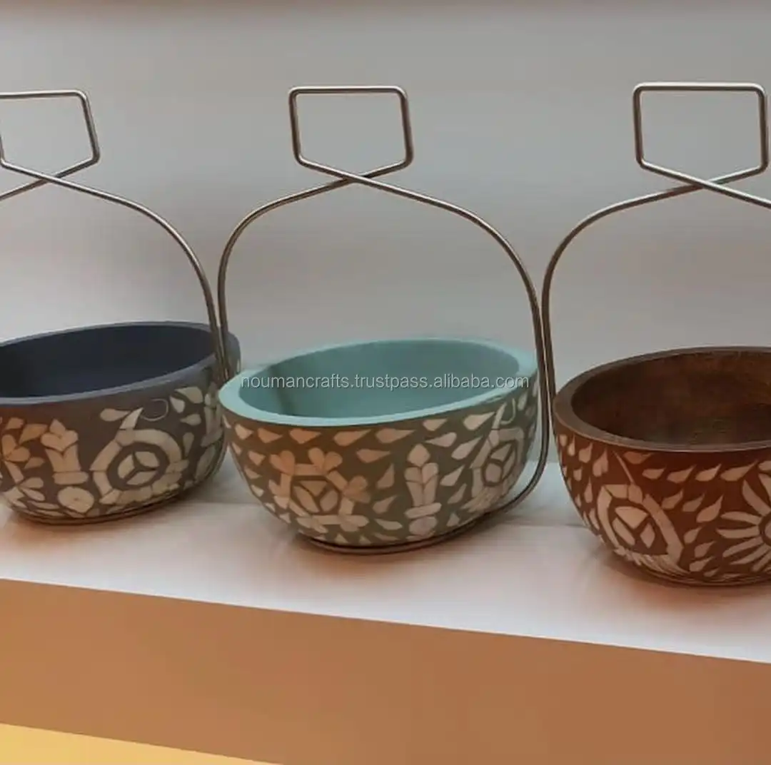 unique style handmade wooder round chocolate bowl stand mother of pearl indian wooden serving tray