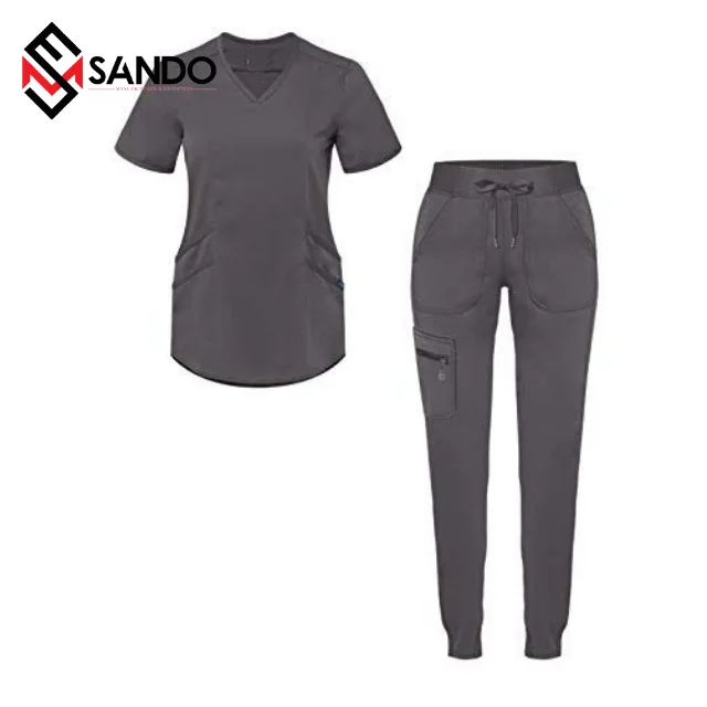 Custom logo Nurse Scrub Suit Medical Clothing Uniforms medical scrub Short Sleeve Uniform Women Nurse Scrub Hospital Uniform Set