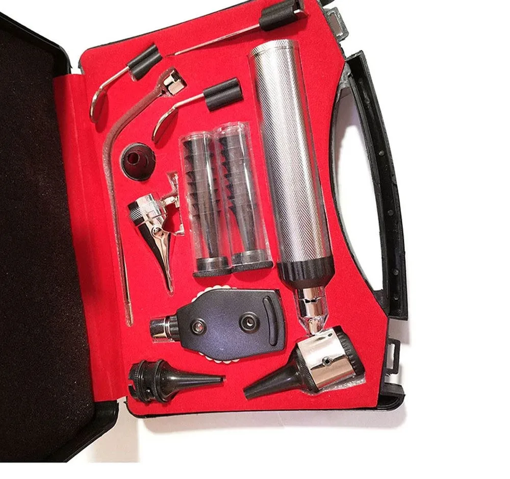 Professional High Quality Stainless Steel With Custom PackingOtoscope ENT diagnostic Set complete ENT ent examination set