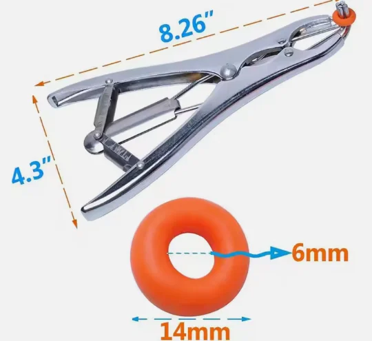 Veterinary farm equipment castration bander plier tail banding Elastrator for sheep goat cattle pig