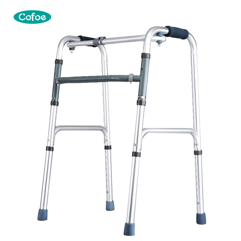 Disabled Elderly Rehabilitation Therapy Supplies Aluminum Walking Aid With Wheels Walker