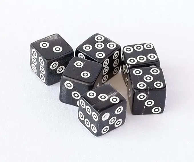 Hot Selling Gaming Horn and Bone Dice cubic dice buffalo Horn gaming dice with customize design and size