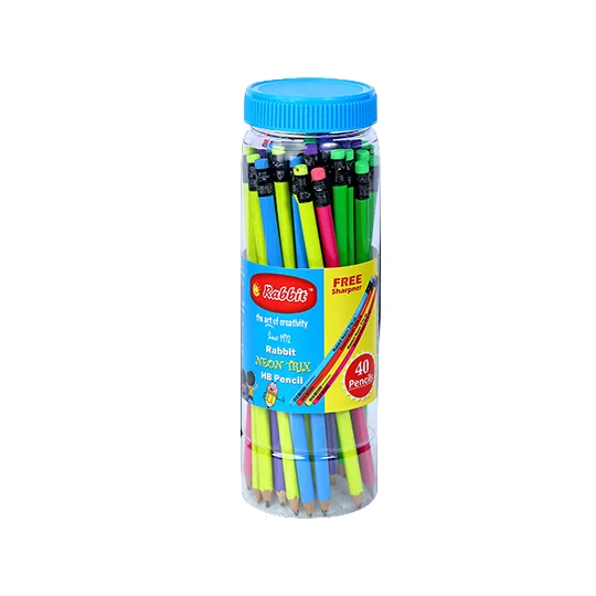 Best Offers 50 HB Floro Trix Pencil Jar with 50 Pencils and 1 Sharpener By Indian Manufacture & Suppliers