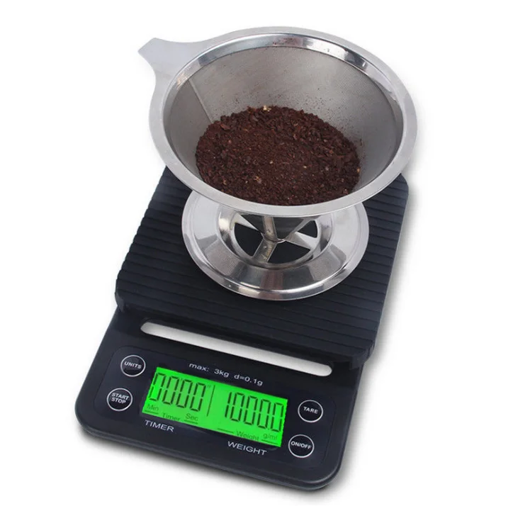 Digital Accurate Coffee Scale, with Timer for General Kitchen Use, Anti-slip Pour Over Coffee Scale