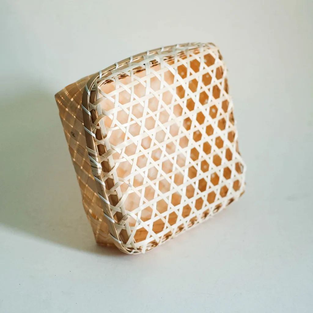 Cheapest price rectangular and square boxes 100% natural bamboo woven box with lid handmade customized size