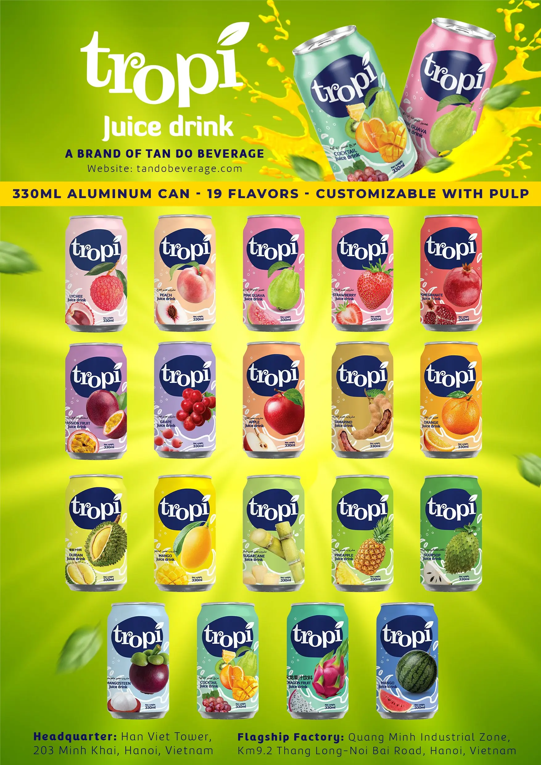 Natural Fruit Sugarcane - Wholesale Vietnam suppliers -Beverages manufacturer in 330ml/250ml cans - OEM/ODM soft drink