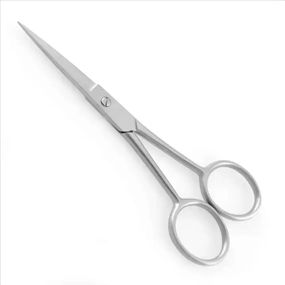 Precision Moustache Scissors for Men - Stainless Steel Pointed Tip Trimmers for Body, Facial, Eyebrow, Nose, Beard Grooming