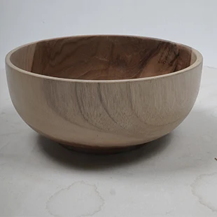 Wholesale Eco Friendly Noodle Soup Fruit Salad Bowl Oriental Wooden Bowl High Quality Dinner Set Customized Size