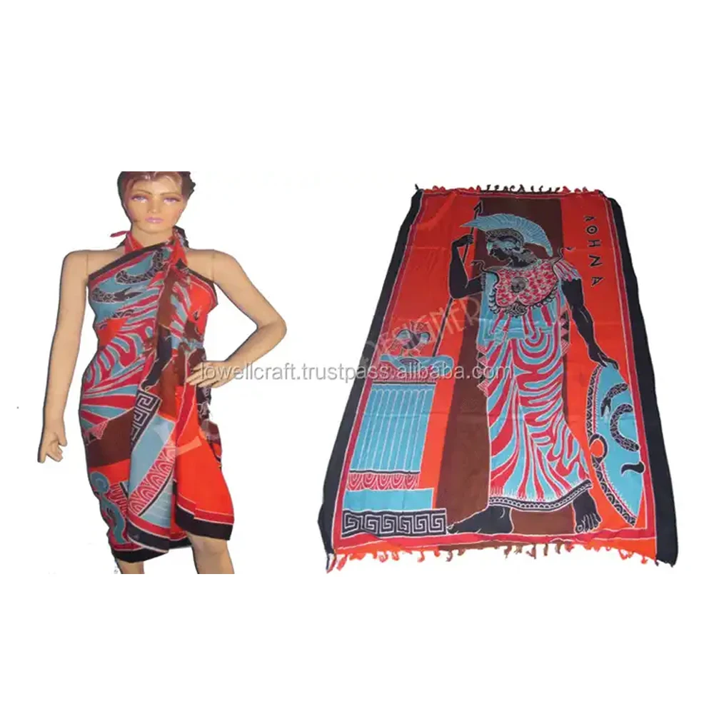 Most Selling Rayon Printed Women Beach Sarongs Best Quality Designer Pareos Available At Affordable Price