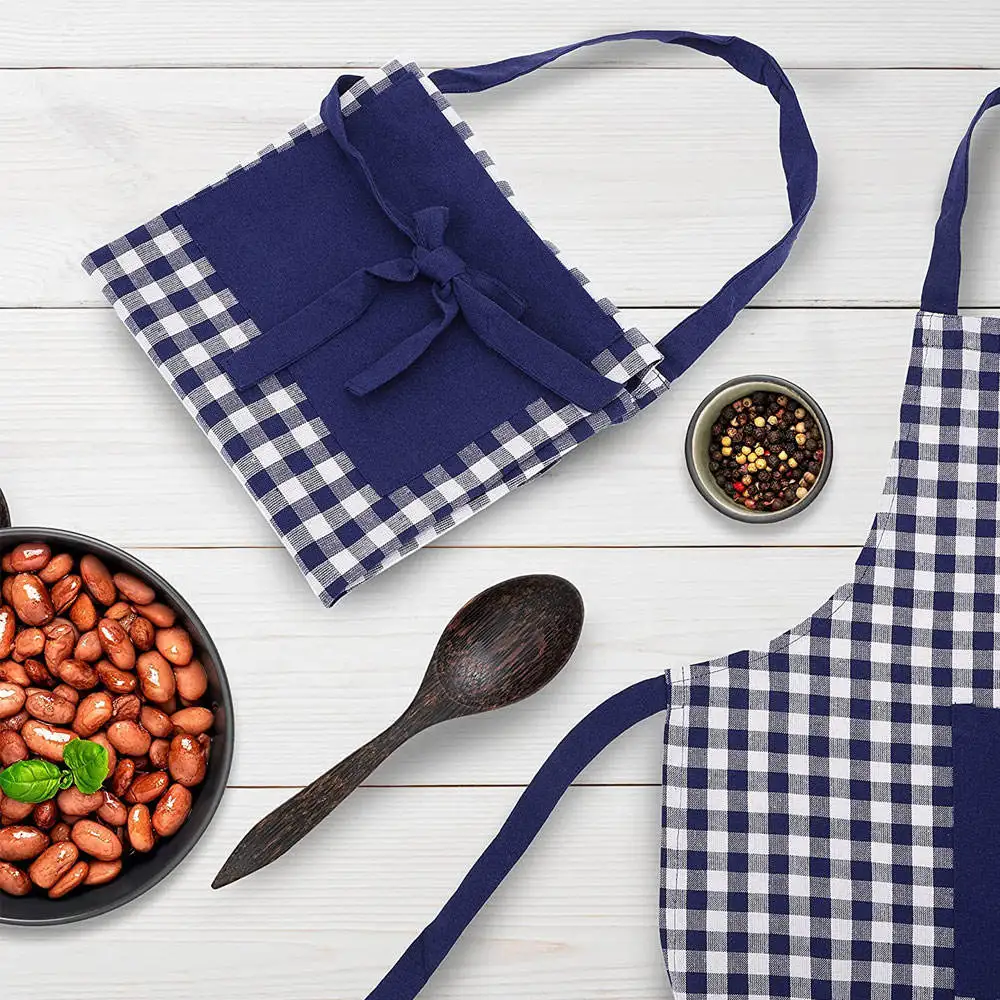 2024 Top Quality Custom Made Wholesale Polyester Aprons / Wholesale Comfortable To Wear All Sizes Kitchen Aprons