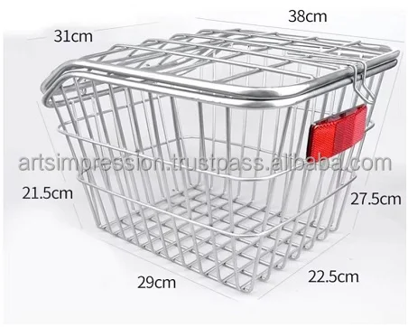 New launch product called basket for motorcycle  silver plated shinny polish wire basket custom size and Color Standard Storage