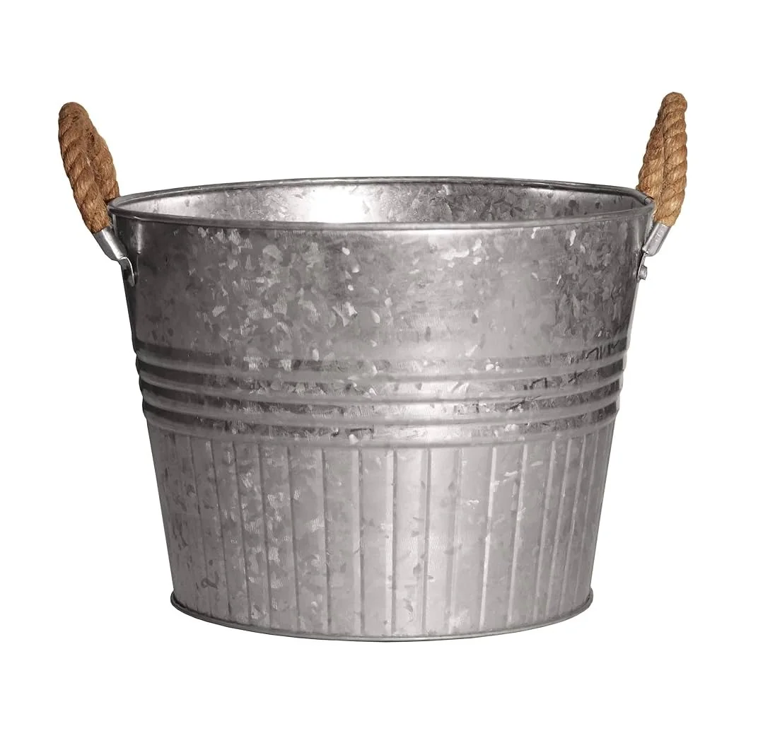 Уличный цветочный горшок из оцинкованной стали