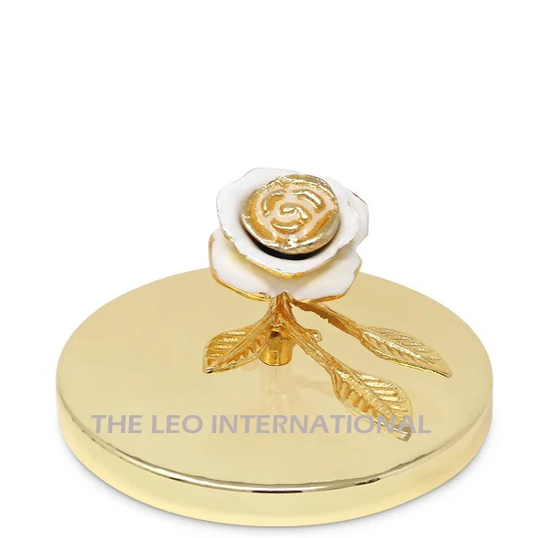 New Canisters Sets Metal Brass Stainless Steel Glass S 4X8 M 4X10 L 4X12 Inch 100% Airtight Gold Plated Flower Kitchen Ware