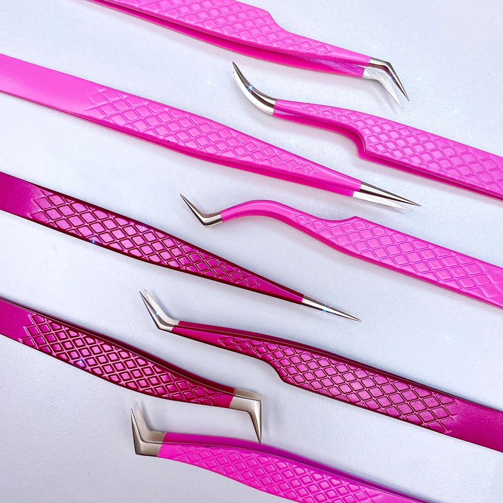 volume tweezers set with fiber tips stainless steel high quality dumout vetus classic volume eyelash tweezers set with logo