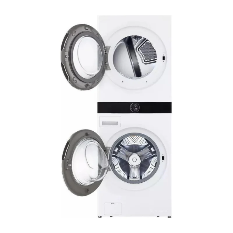 WHOLESALE 27-Inch Smart Wash Tower 360 degree, AI Fabric Sensors, Steam Technology, Voice Control & Single Unit Design