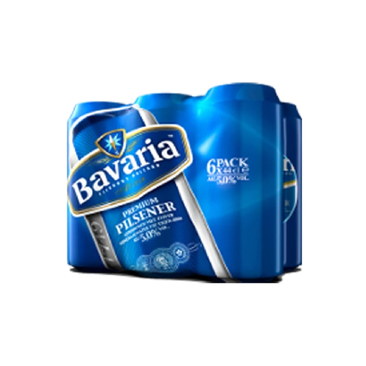 Exporting Finest Range of 5% Alcohol Contain Tin Packed Pasteurized Light Colored Bavaria Large Beer
