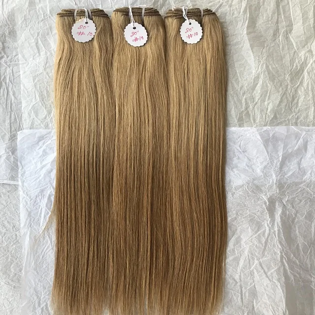 Wholesale Price On Christmas Special Offer Virgin Brazilian Color No. #10 Cuticle Aligned Straight Human Hair Bundles Extensions