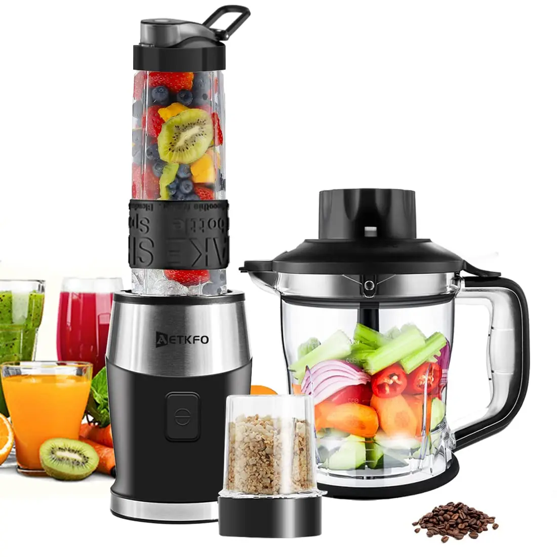 Ninjas BL770 Mega Kitchen System 72oz 1500W Blender Food Processor,  64oz Processor Bowl, 16oz Cup for Smoothies