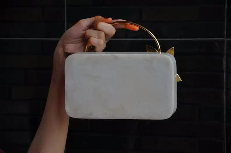 Hot Selling Small Square Acrylic Resin  Evening Bag for Women Designer Resin Handbag for Wedding Purposes Indian Model for Gifts