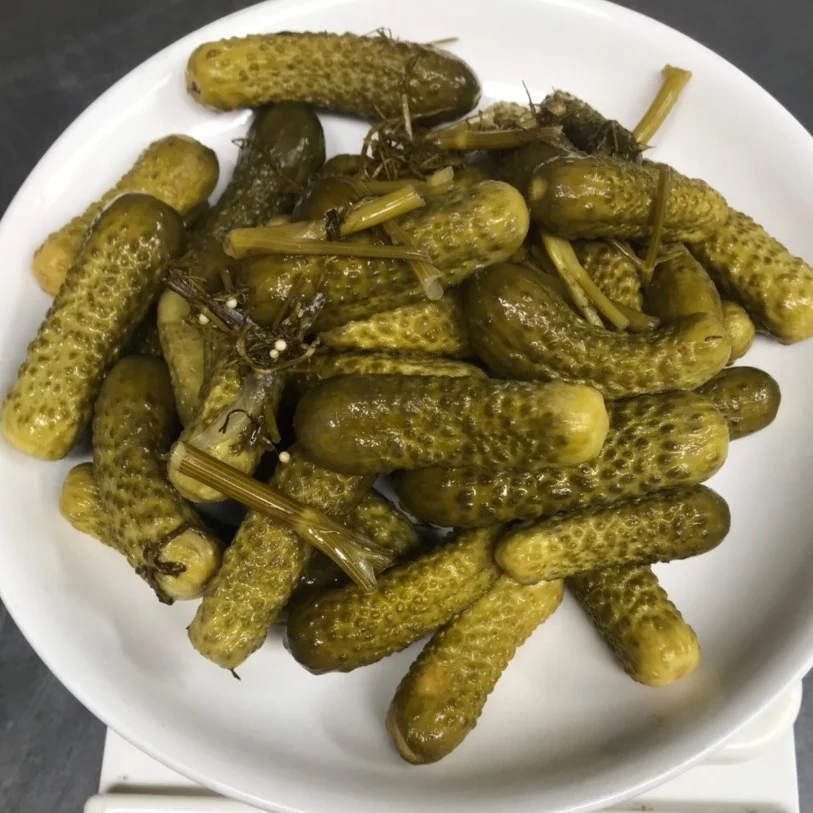 VIETNAMESE CANNED PRODUCER FOR PICKLED BABY CUCUMBERS INCLUDING SMALLEST JAR 370ML SIZE 3-6CM CHOICE QUALITY