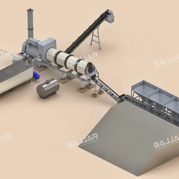 60 TPH Capacity New Stationary Batch Asphalt Mixing Plant High Efficiency Mobile Construction Industry Core Pump Included