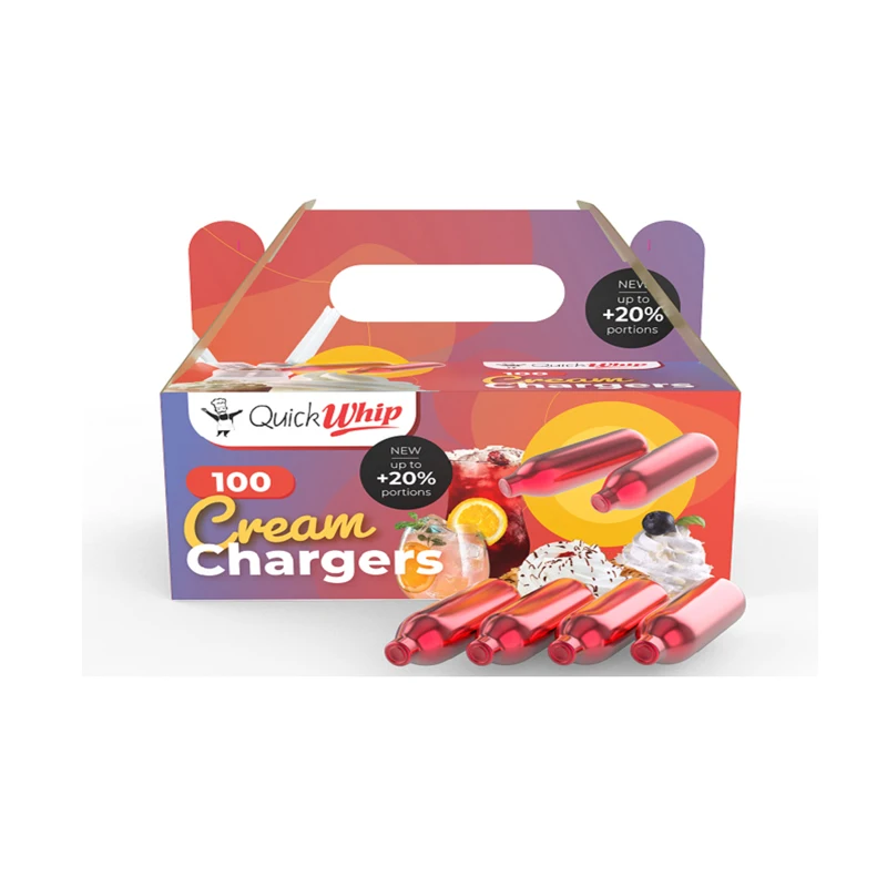 Worldwide Selling Outstanding Quality of 9g Quickwhipped Metal Cream Charger-100 Pack at Wholesale Market Price