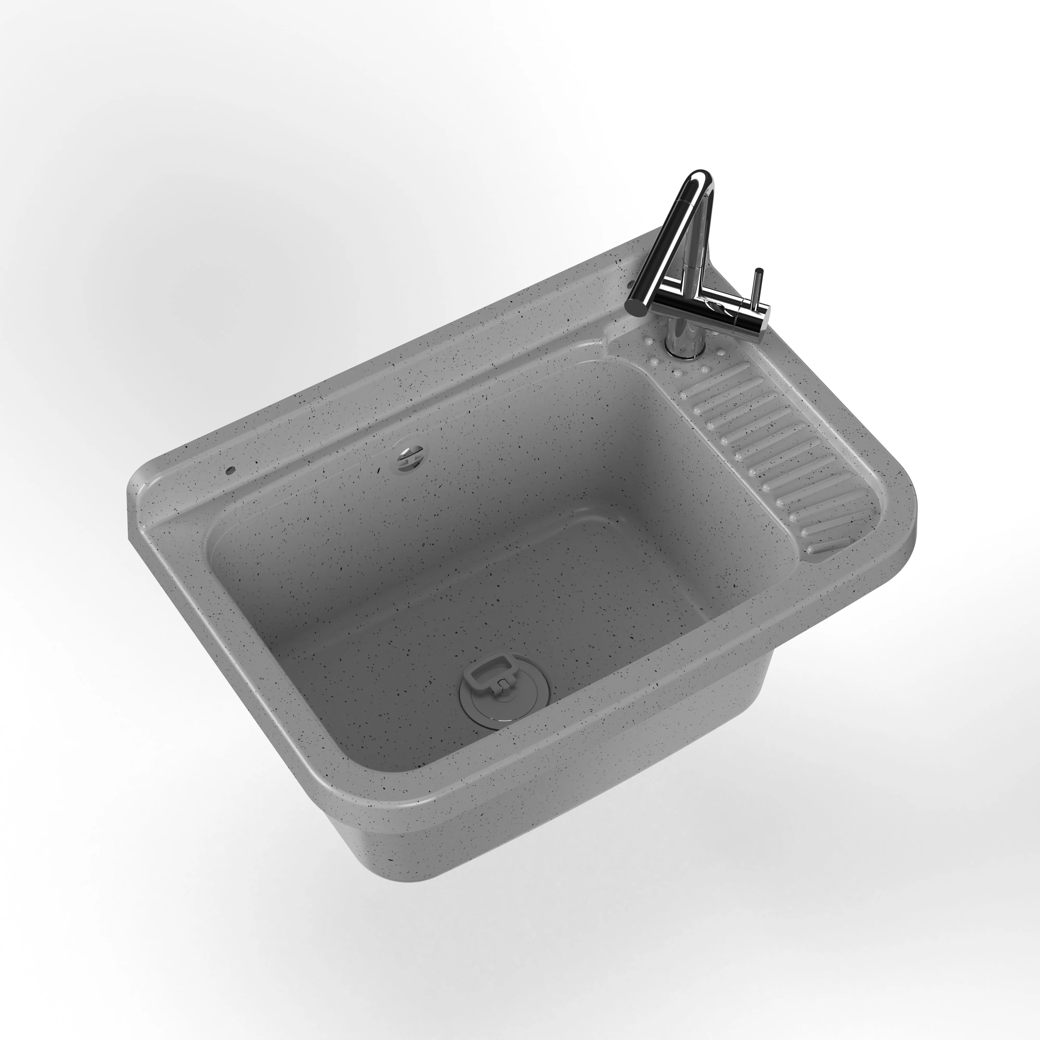 Hot Selling Italian Design 100% Injection Molding Wall Hung Wash Sinks Durable Marble and PP Material for Bathroom Kitchen Use