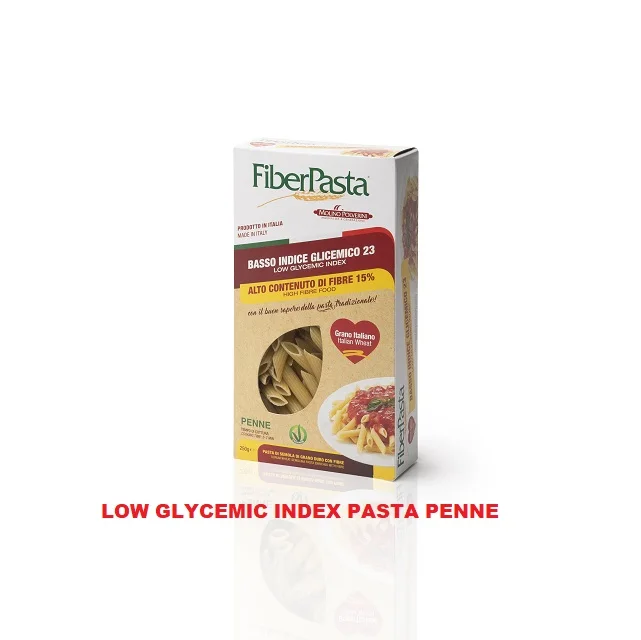 PREMIUM HIGH FIBER PENNE PASTA 250g - WITH LOW GLYCEMIC INDEX AND LOW NICKEL, ITALIAN PASTA WITH BENEFITS