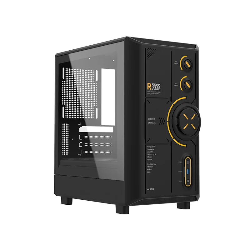 Alseye 2024 Новый мини-ITX/Micro ATX Rams игровой компьютер чехол для ПК