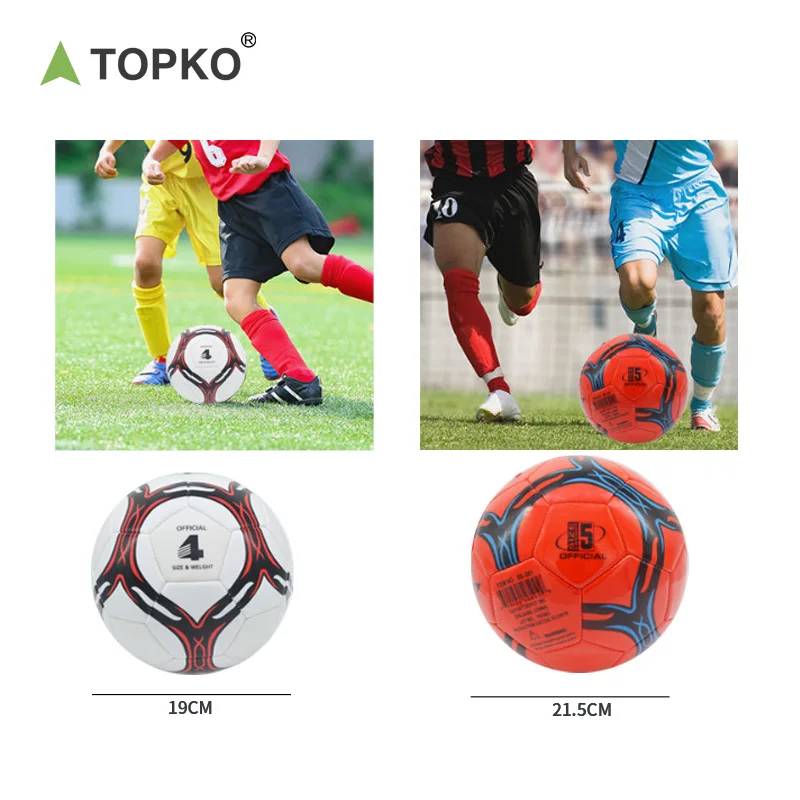 TOPKO Soccer Ball Football PVC leather size 2 3 4 5 football soccer ball equipment adult football soccer ball