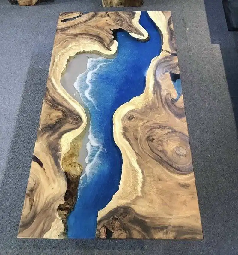 Epoxy River Wood Dining Room Table for Home Furniture