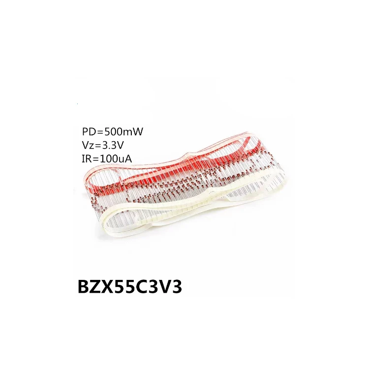 BZX55C9V1  BZX55C8V2  0.5W Axial Zener Diode  5000 pcs DO35  DIP Axial Diode