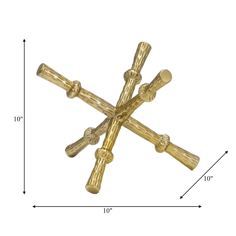 Aluminium 6 Petrel Gold Decorative Tabletop Object For Home & Office Decoration