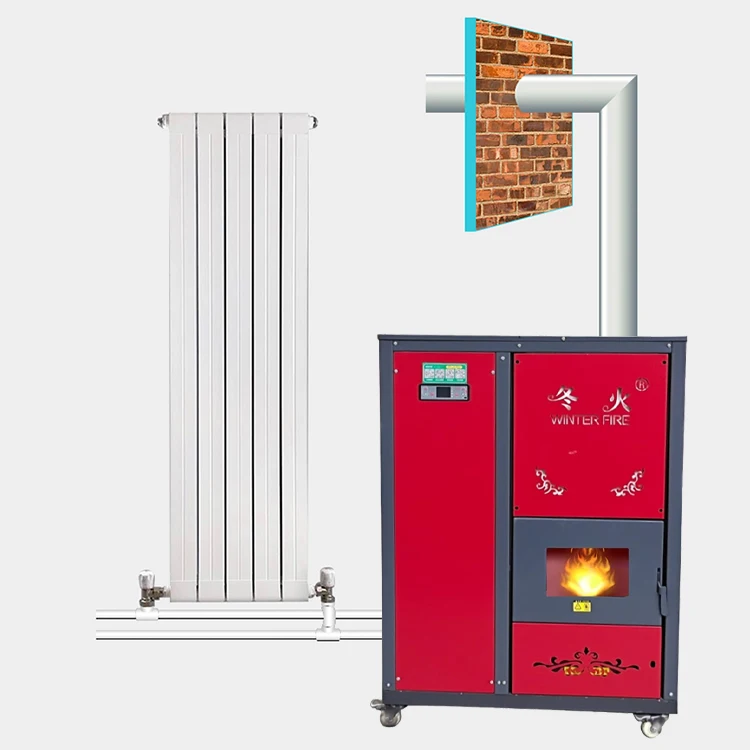 51KW for workshop greenhouse farm pellet stove fireplace indoor wood pellet fireplace   Applicable to 500 square meters