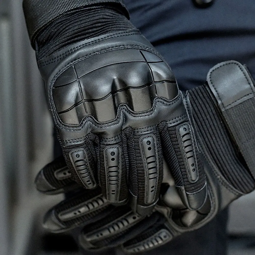Customized 100% Genuine Cowhide Leather Motorcycle Gloves / New Arrival Men Fashionable Plus Size Motorbike Gloves