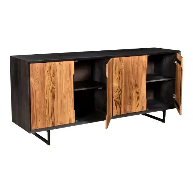 Best Quality Tobacco Brown Finish Luxury Milan Collection Designer Sideboard For Dining Living Room Furniture